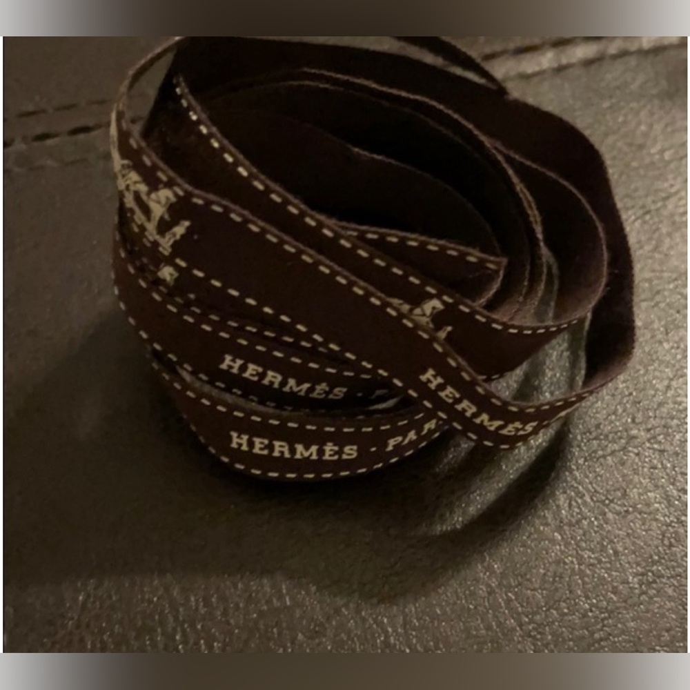 Authentic Hermes Brown Ribbon - image 2